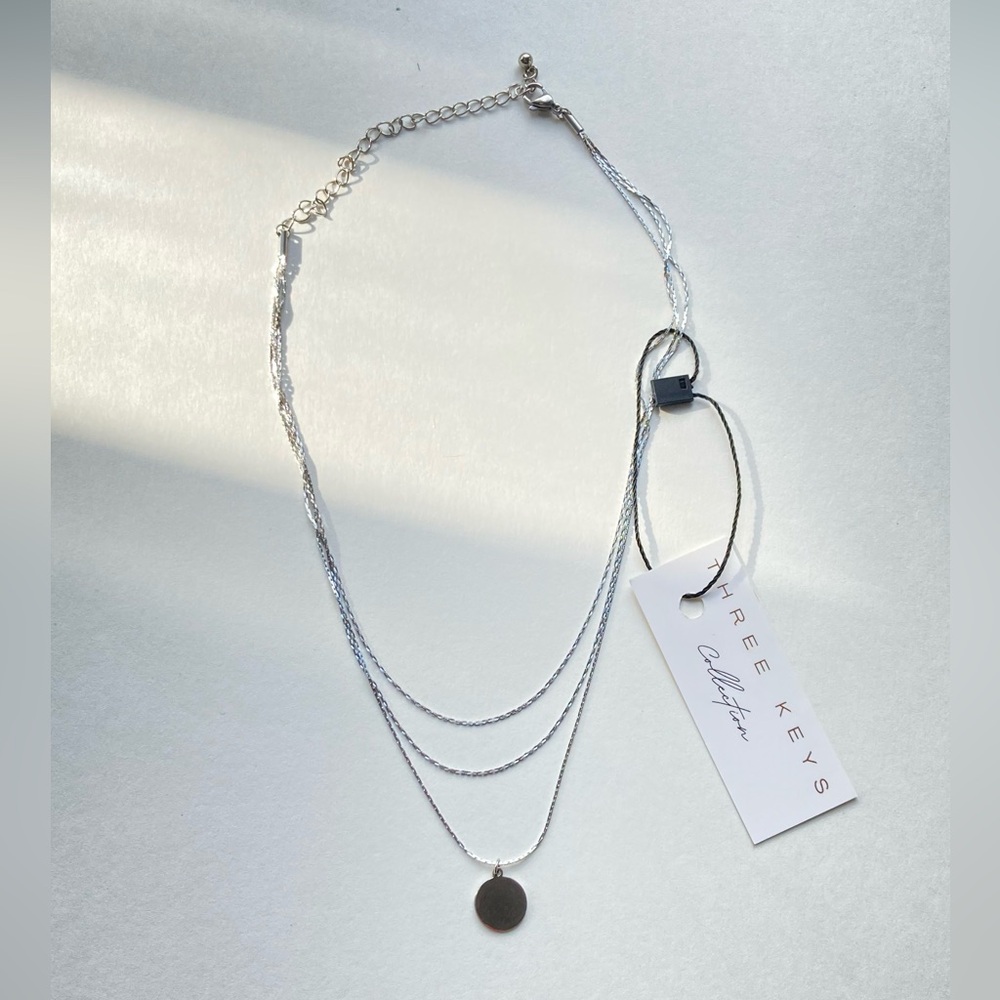 Silver Layered Necklace NWT